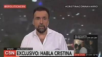 #CristinaConNavarro: explotó el rating y fue primera tendencia mundial en Twitter #CristinaConNavarro: explotó el rating y fue primera tendencia mundial en Twitter