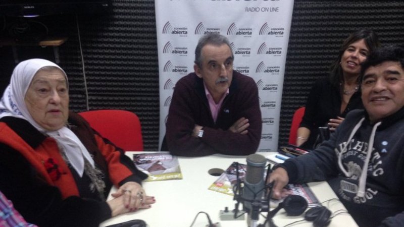 Reunión cumbre: Moreno entrevistó a Maradona y Hebe en su programa