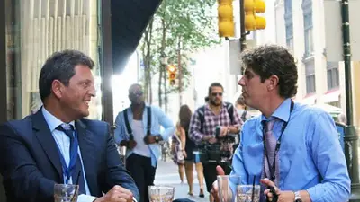 ¿Guiño? Massa y Lousteau se reunieron en Estados Unidos ¿Guiño? Massa y Lousteau se reunieron en Estados Unidos