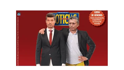 La lapidaria tapa de Noticias con Macri y Tinelli en calzoncillos La lapidaria tapa de Noticias con Macri y Tinelli en calzoncillos