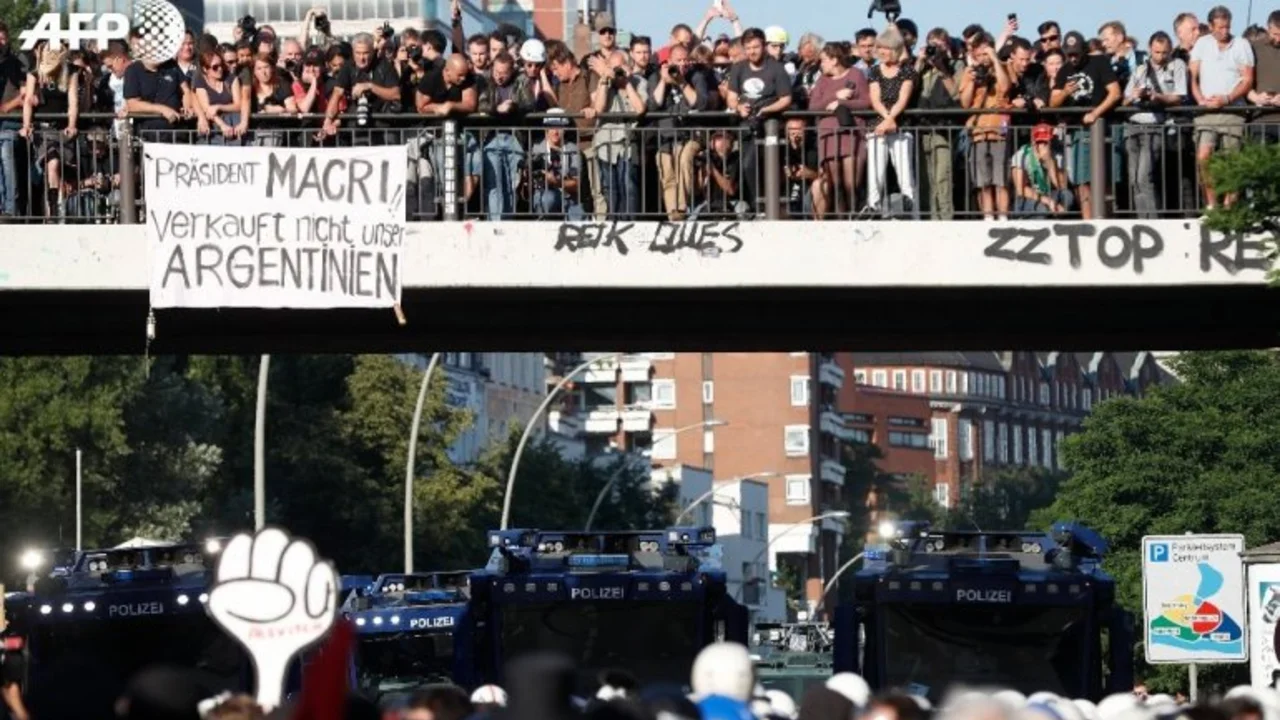 G20: el fuerte mensaje para Macri en medio de una manifestación en Alemania