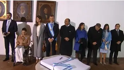 Día de la Independencia: el blooper de Marcos Peña durante el acto en Tucumán Día de la Independencia: el blooper de Marcos Peña durante el acto en Tucumán