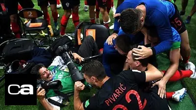 El insólito blooper en la celebración del gol de Croacia El insólito blooper en la celebración del gol de Croacia