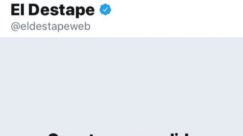 Masivos reclamos en Twitter por la suspensión de la cuenta de El Destape
