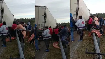 Entre Ríos: vecinos saquearon un camión que llevaba carne de cerdo Entre Ríos: vecinos saquearon un camión que llevaba carne de cerdo