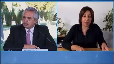 "Estás muteada": el blooper de Alberto Fernández con la gobernadora de Río Negro "Estás muteada": el blooper de Alberto Fernández con la gobernadora de Río Negro