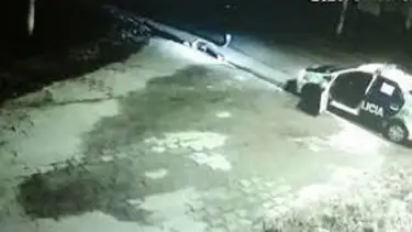 El momento en el que el jubilado mató a un ladrón en el piso