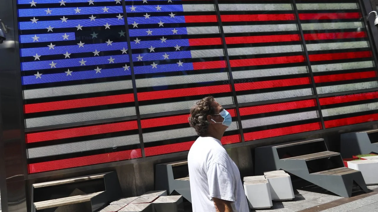 Bandera de USA en Nueva York 