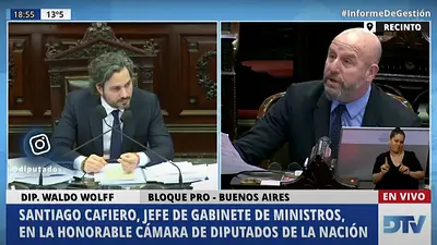 Santiago Cafiero dejó en ridículo a Waldo Wolff en el Congreso Santiago Cafiero dejó en ridículo a Waldo Wolff en el Congreso