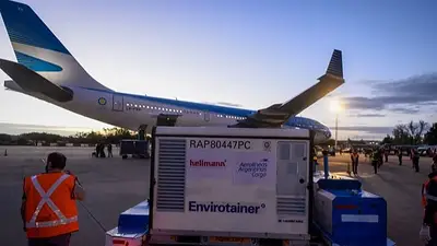 Arribó un nuevo vuelo con más de 768 mil dosis la vacuna Sinopharm Arribó un nuevo vuelo con más de 768 mil dosis la vacuna Sinopharm