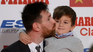La tierna foto de Messi con su hijo Mateo tras ganar la Copa América