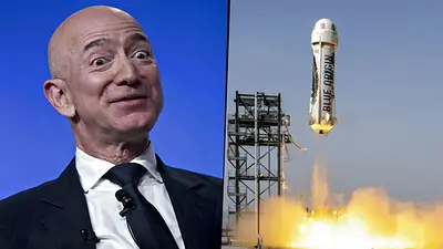 Jeff Bezos y el vuelo al espacio en su nave Jeff Bezos y el vuelo al espacio en su nave