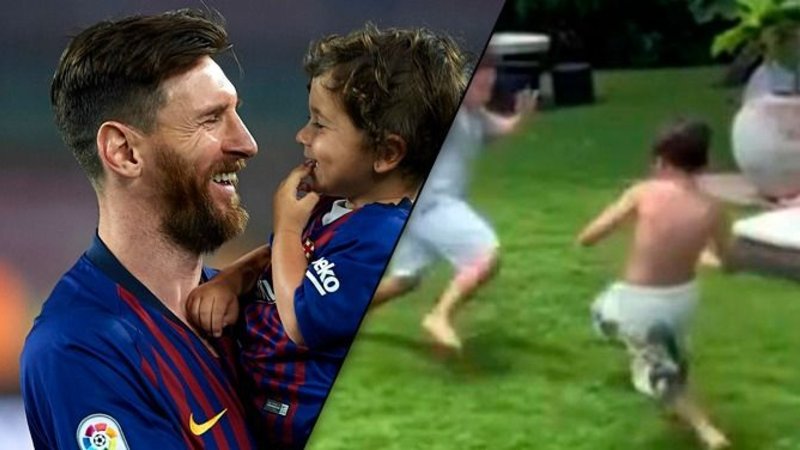 Lionel Messi, Mateo Messi, video viral, redes sociales, fútbol