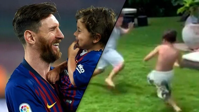 Lionel Messi, Mateo Messi, video viral, redes sociales, fútbol