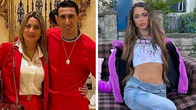 Jorgelina Cardoso, Ángel Di María, Tini Stoessel Jorgelina Cardoso, Ángel Di María, Tini Stoessel