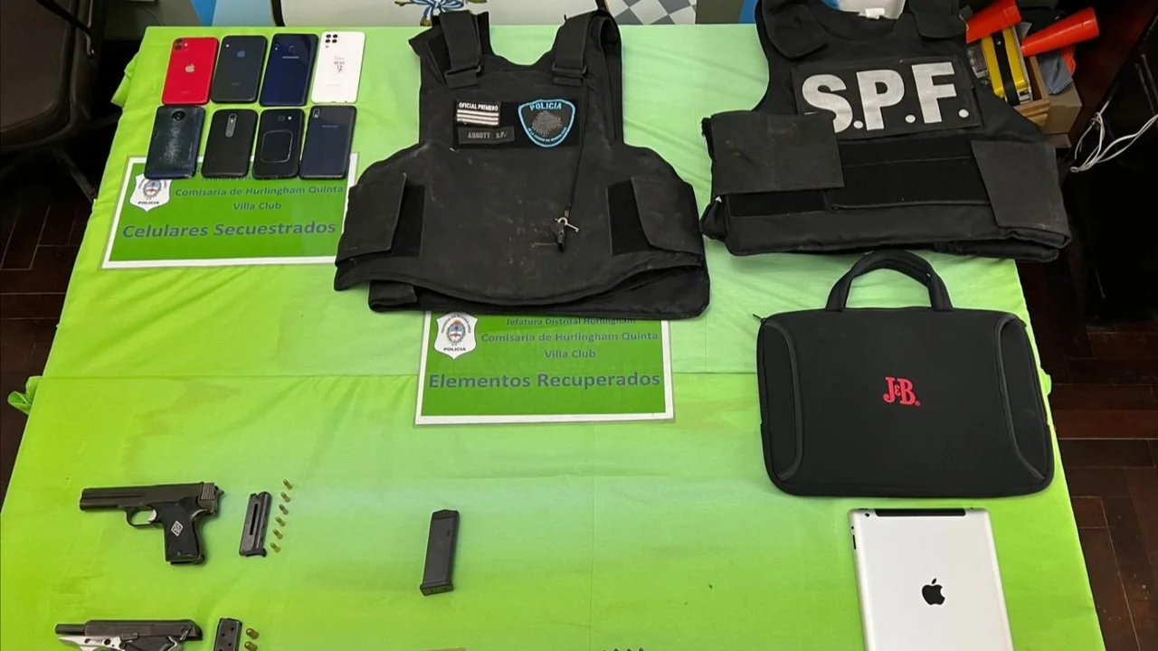 Detienen a una banda que hacía entraderas en Hurlingham