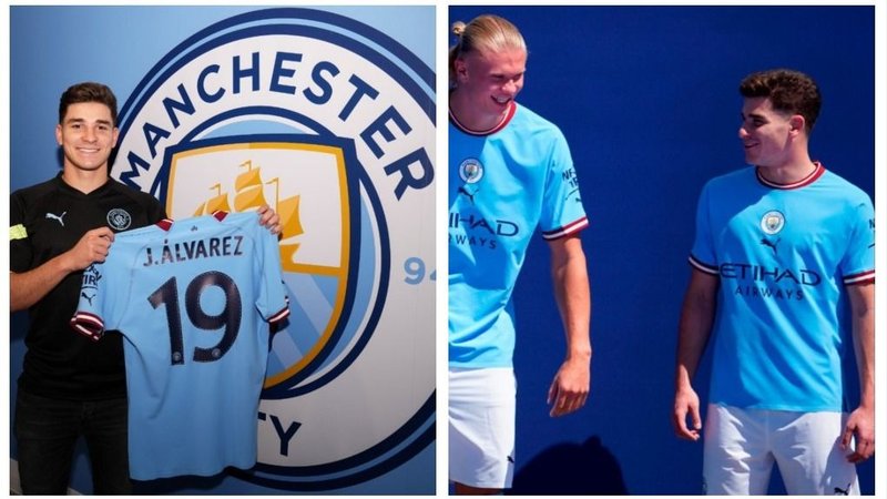 Julián Álvarez, Erling Haaland, Manchester City, mercado de pases, fútbol, deportes