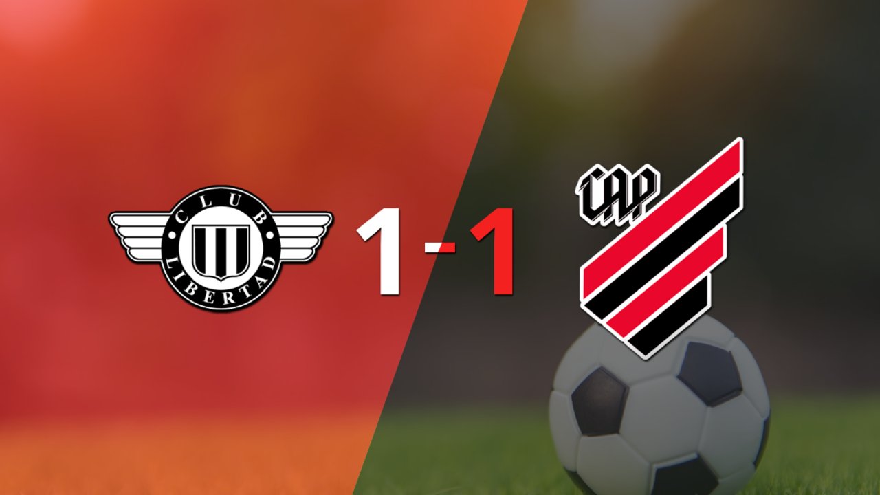 Athletico Paranaense logró sacar el empate a 1 gol en casa de Libertad