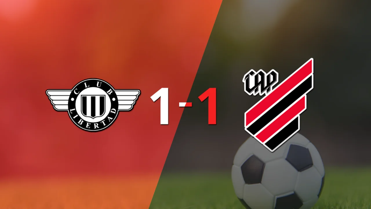 Athletico Paranaense logró sacar el empate a 1 gol en casa de Libertad