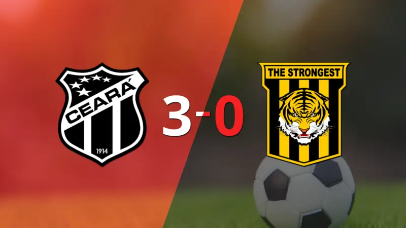 Goleada de Ceará 3 a 0 sobre The Strongest