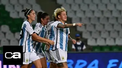 Selección Argentina Femenina, Copa América Colombia 2022, Estefanía Banini, Yamila Rodríguez. Selección Argentina Femenina, Copa América Colombia 2022, Estefanía Banini, Yamila Rodríguez.
