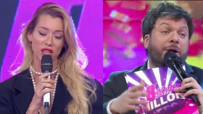 Nicole Neumann enojada en Los 8 Escalones por la pregunta de Guido Kaczka sobre la corrida de toros.