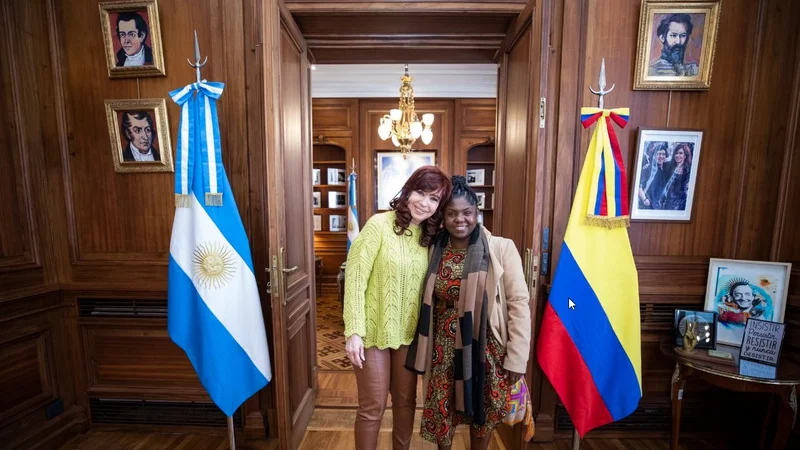 CFK se reunió con la vicepresidenta electa de Colombia, Francia Márquez