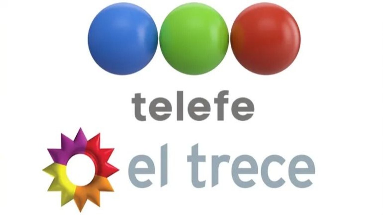 El logo de Telefe y el logo de El Trece