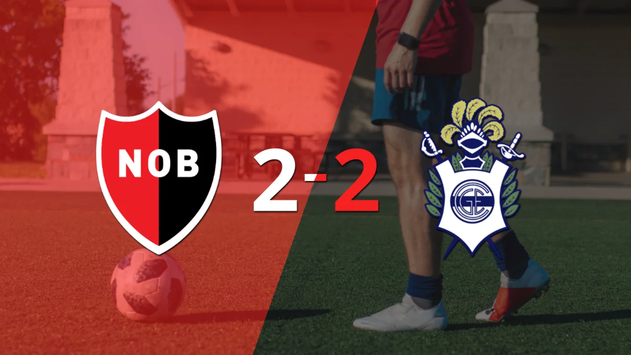 Gimnasia sacó un punto luego de empatar a 2 goles con Newell`s
