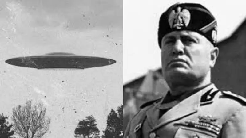 Un OVNI y Benito Mussolini
