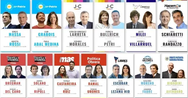 Boletas de las elecciones nacionales 2023