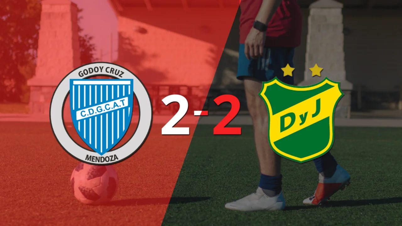 Godoy Cruz y Defensa y Justicia sellaron un empate a dos