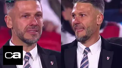 Demichelis no aguantó y rompió en llanto en vivo tras el título de River Demichelis no aguantó y rompió en llanto en vivo tras el título de River