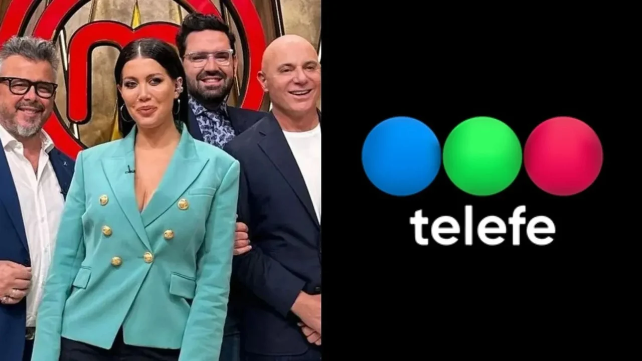 Donato de Santis, Wanda Nara, Damián Betular, Germán Martitegui y logo de Telefe