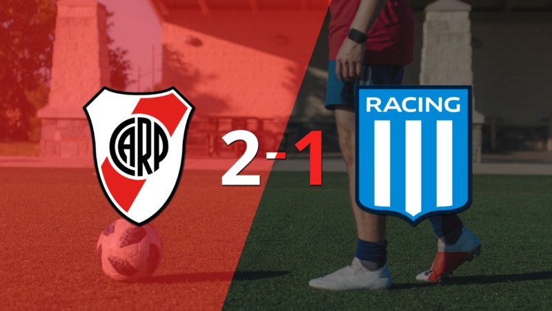 River Plate sacó los 3 puntos en casa al vencer 2-1 a Racing Club