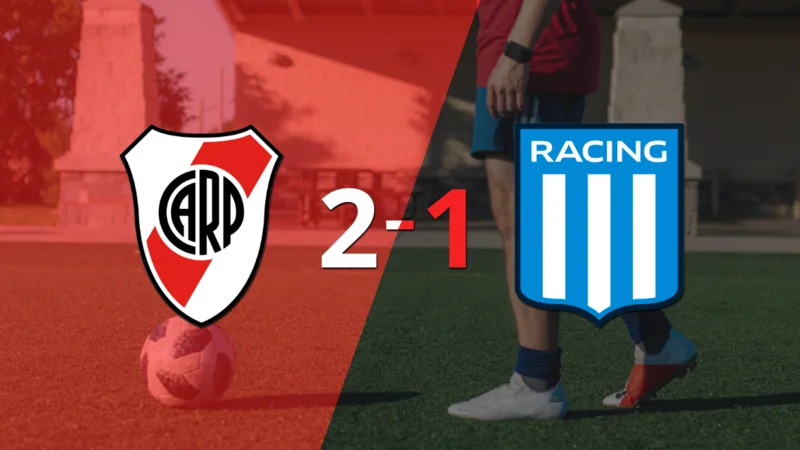 River Plate sacó los 3 puntos en casa al vencer 2-1 a Racing Club