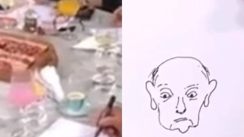 En Polémica en el bar por América TV dibujaron extraterrestre y OVNIs