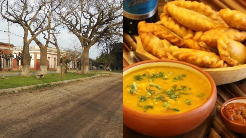 Paisaje de Villa Alsina, locro y empanadas