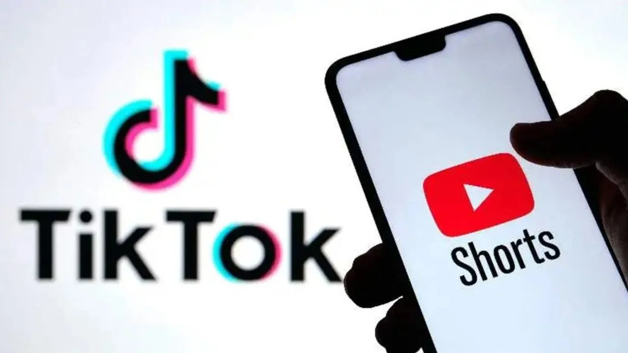 Logos de TikTok y YouTube Shorts