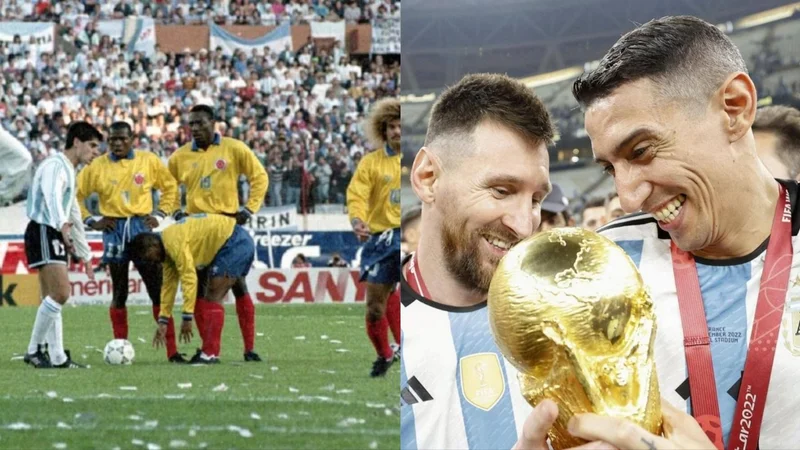 Lionel Messi Ángel Di María Selección Argentina Colombia