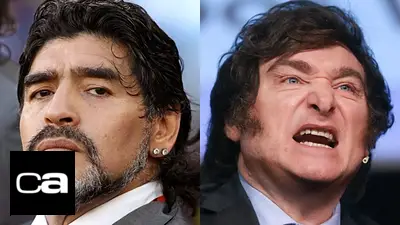 Diego Maradona, Dalma Maradona, Javier Milei, Gianina Maradona. Diego Maradona, Dalma Maradona, Javier Milei, Gianina Maradona.