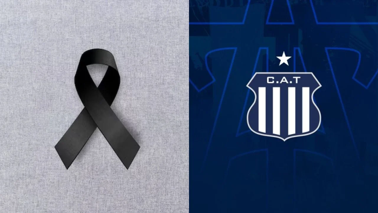 Símbolo de luto y el escudo de Talleres de Córdoba