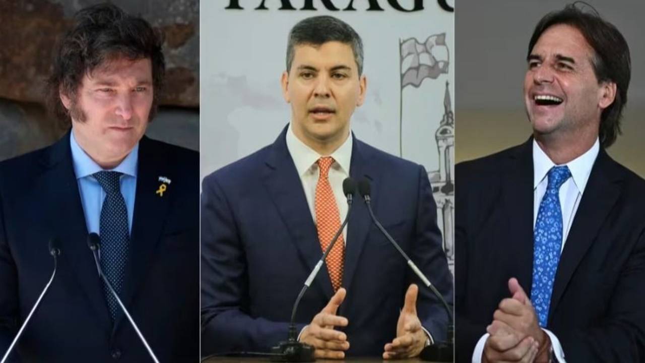 Tras el desplante en el Mercosur, Milei se cruzará con Lacalle Pou y Peña