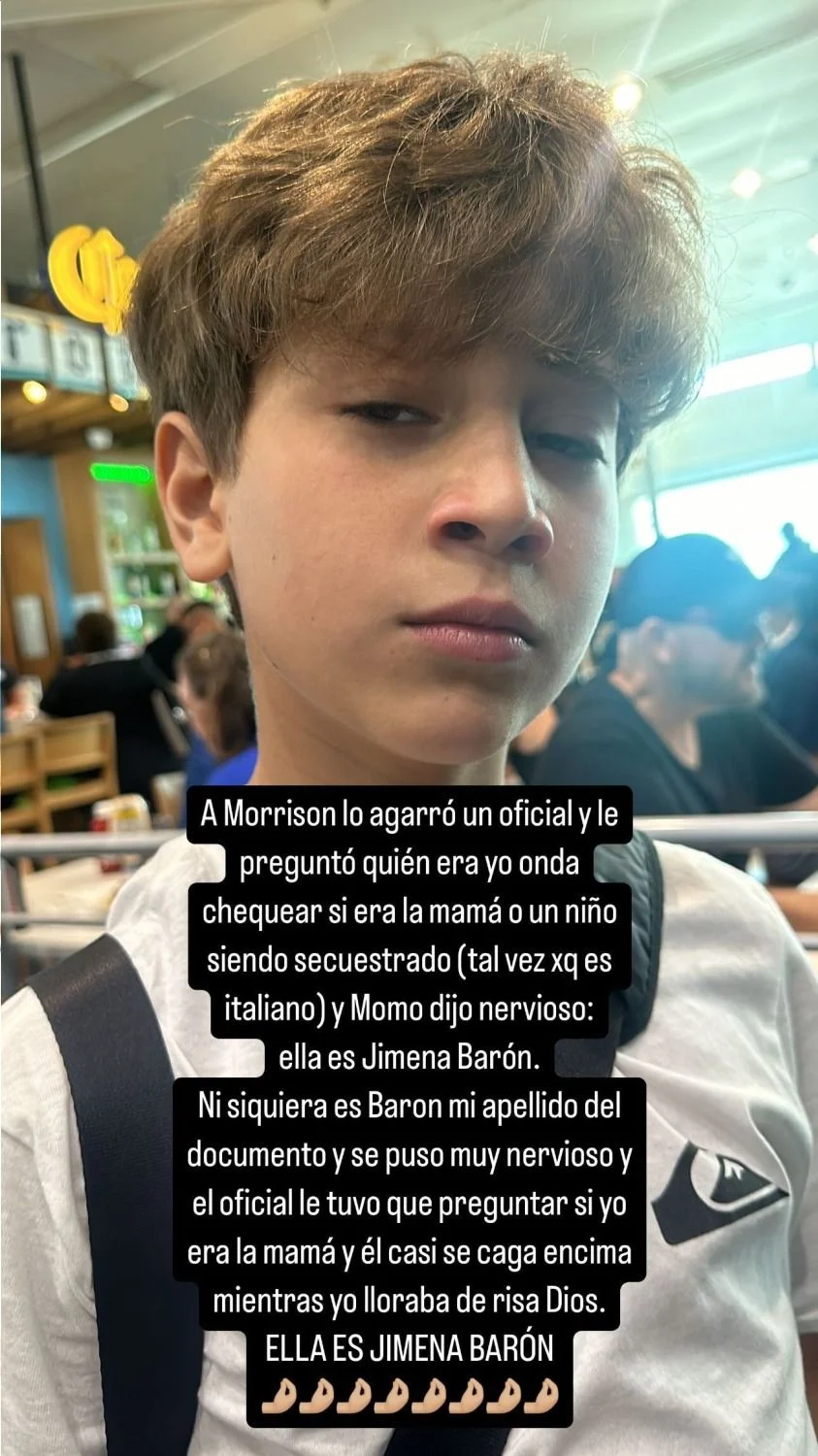 Por qué Jimena Barón y su hijo vivieron un mal momento en Miami.