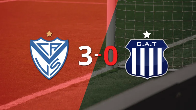 Tranquila victoria de Vélez por 3 a 0 frente a Talleres