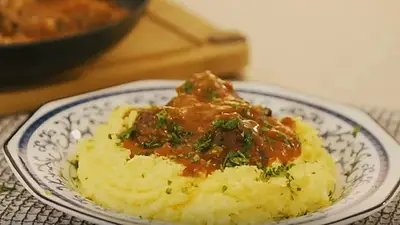 Polenta con salsa Polenta con salsa