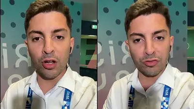 Gastón Edul enojado por el gol anulado a Medina en la Selección Argentina Gastón Edul enojado por el gol anulado a Medina en la Selección Argentina