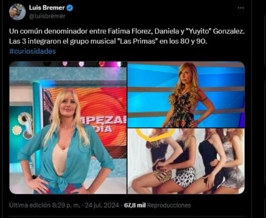 Yuyito González, Fátima Florez y Daniela Mori