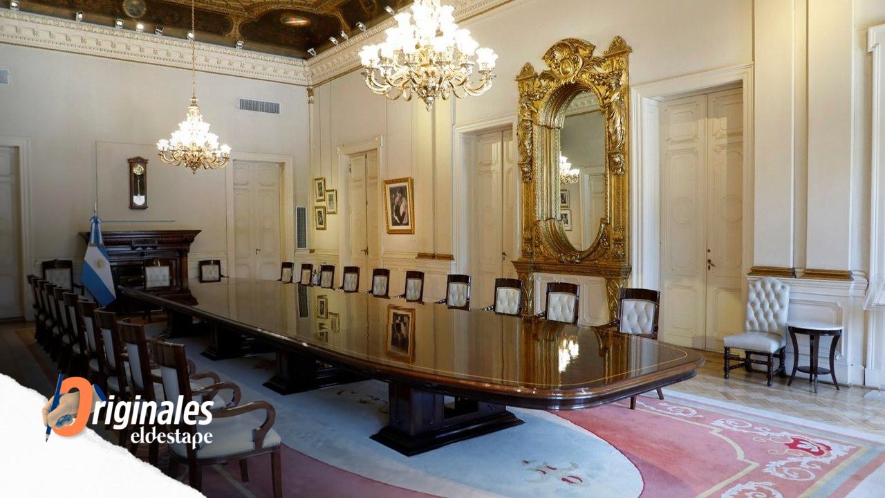 El Gobierno quiere eliminar el Salón Eva Perón de la Casa Rosada