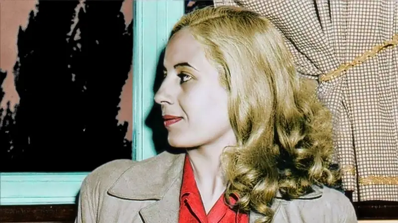 Fotografía de Eva Duarte de Perón, la primera dama histórica de Argentina 